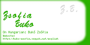 zsofia buko business card