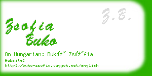 zsofia buko business card